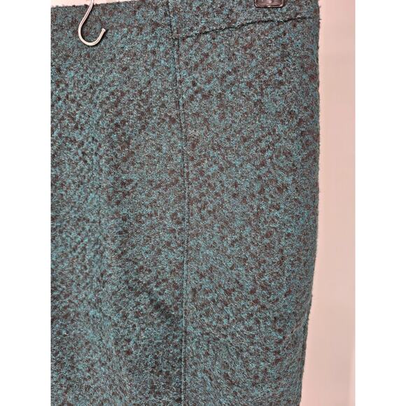Banana Republic Womens Sz 0 Blue Black Textured Flannel Pencil Skirt NEW - Picture 2 of 5
